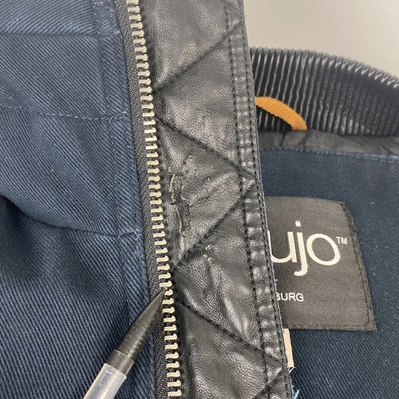 Shabby chic Khujo vintage zip  up moto military field jacket size large - Picture 8 of 17